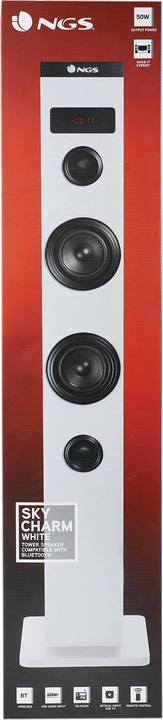 Actual product image NGS SKY CHARM Home Audio Micro System 50 W White