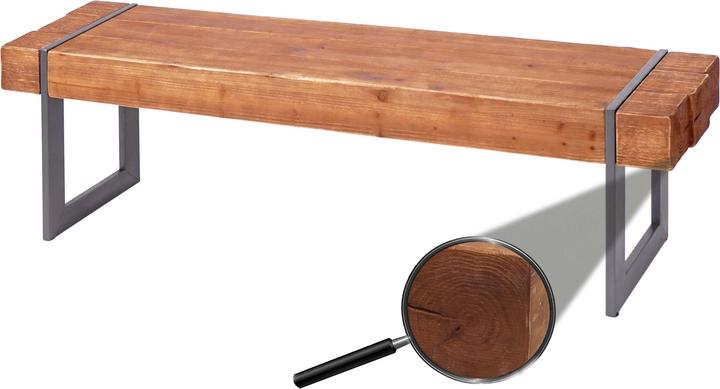 Actual product image Swisshandel24 Bench, dining room bench bench, fir wood rustic solid - brown 160cm (160 cm)