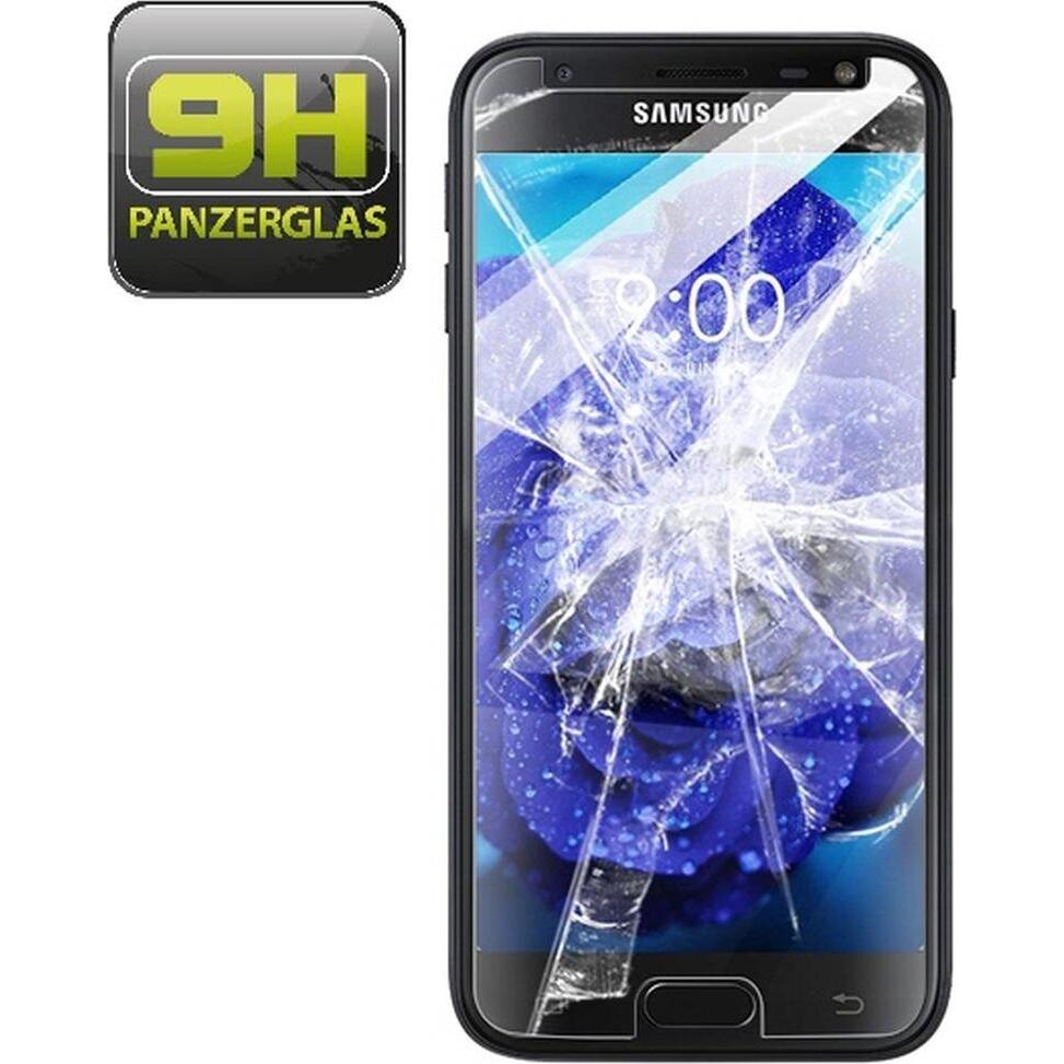 Protectorking 3x echtes Tempered 9H Panzerhartglas 3D KLAR (3 Stück, Samsung Galaxy J7), Smartphone Schutzfolie, Transpa...