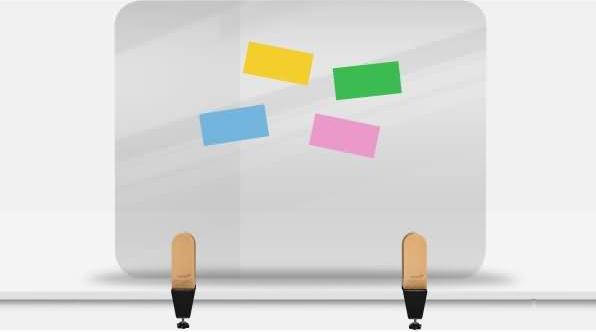 Produktbild Legamaster ELEMENTS Tischtrennwand Klammern