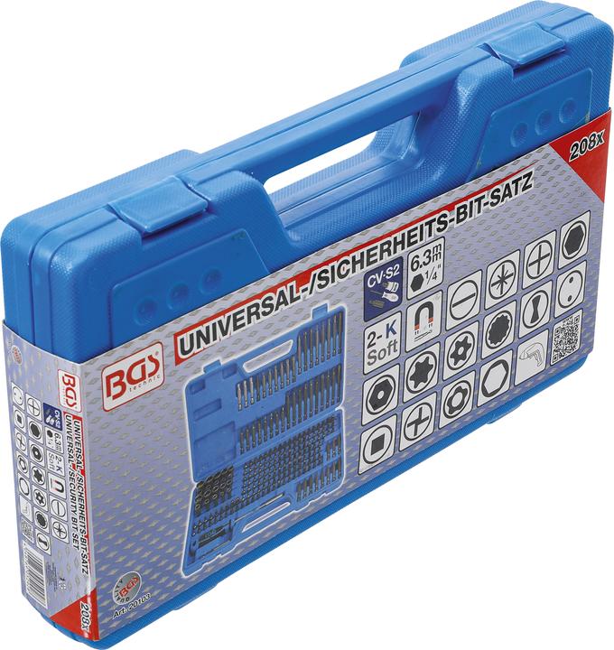 Produktbild BGS Universal-/Sicherheits-Bit-Satz (6 mm, PH00, PH2, 5.5 mm, PZ00, PZ2, PH1, TS10 - TS15 - TS20 - TS25 - TS27 - TS30 - TS40 - TS45 - TS50, 7 mm, PH0, 3 mm, PZ1, 5 mm, PZ4, 8 mm, 2.5 mm, PH3, PZ3, 3.5 mm, 4.5 mm, 2 mm, 6.5mm, PH4, PZ0, 4 mm)