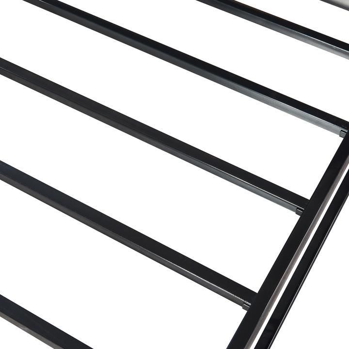 Immagine prodotto En.Casa Letto in metallo Trerunta con materasso 90 x 200 cm in acciaio nero (90 x 200 cm)