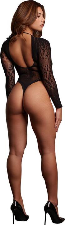 Produktbild Le Désir Roxy - Sexy Leopard Mesh Crotchless Bodysuit - One Size - Black (One Size)