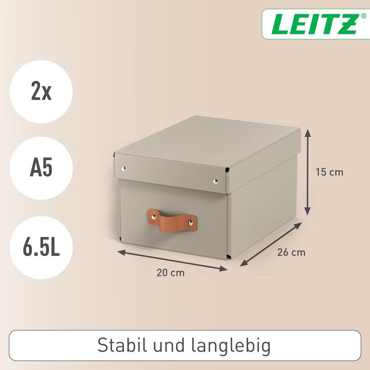 Produktbild Leitz Archivbox Puro Recyclingkarton Klein mit Deckel (A5)