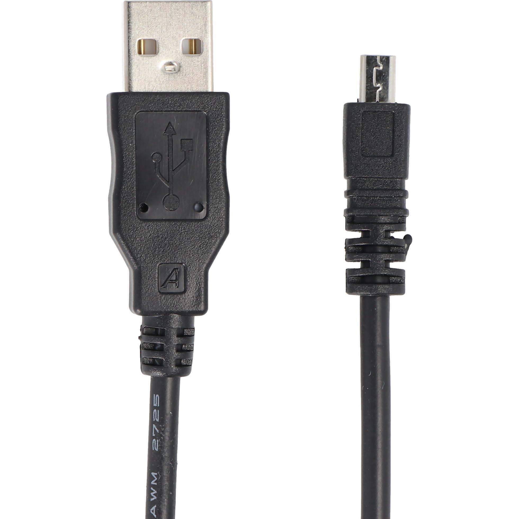 AccuCell USB-Kabel passend für Casio, Nikon, Panasonic Lumix K1HA08CD0019 (Ladegerät), Kamera Stromversorgung