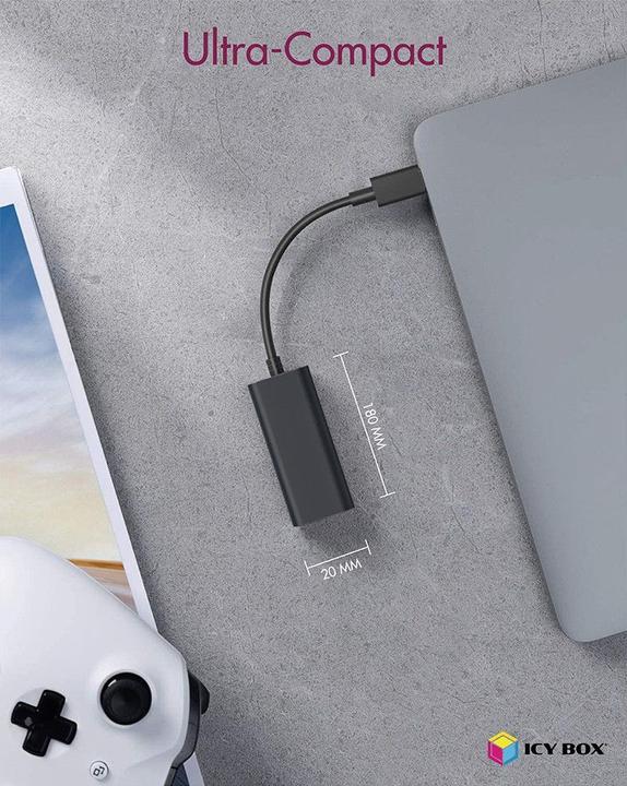 Produktbild Icy Box IB-AC501A (USB, RJ45 Gigabit Ethernet (1x))