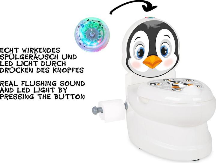 Image du produit Jamara Mes petites toilettes Pingouin avec son de chasse d'eau et porte-papier toilette