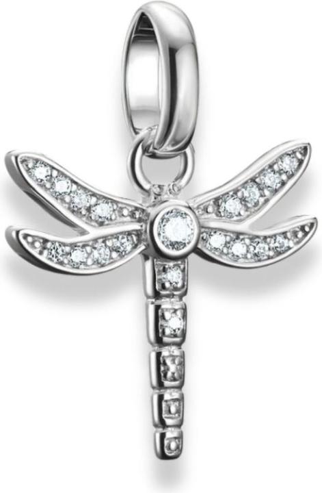 Produktbild Thomas Sabo Charm-Anhänger Libelle mit Steinen Connect Silber (Sterling Silber)