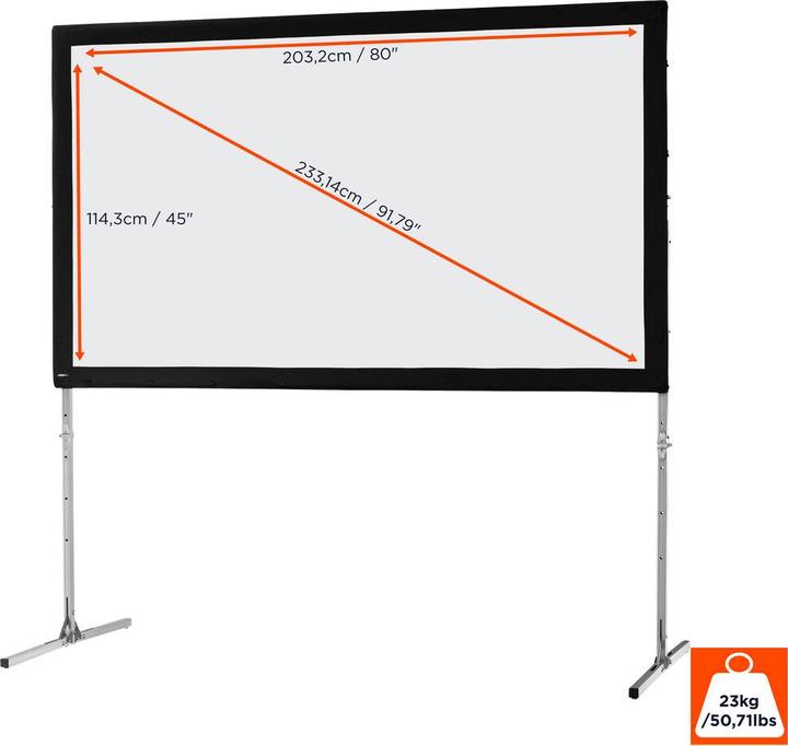 Actual product image Celexon Mobil Expert, folding frame canvas (92", 16:9)