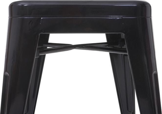 Actual product image Mendler Stool HWC-A73, seat stool, metal industrial design stackable black