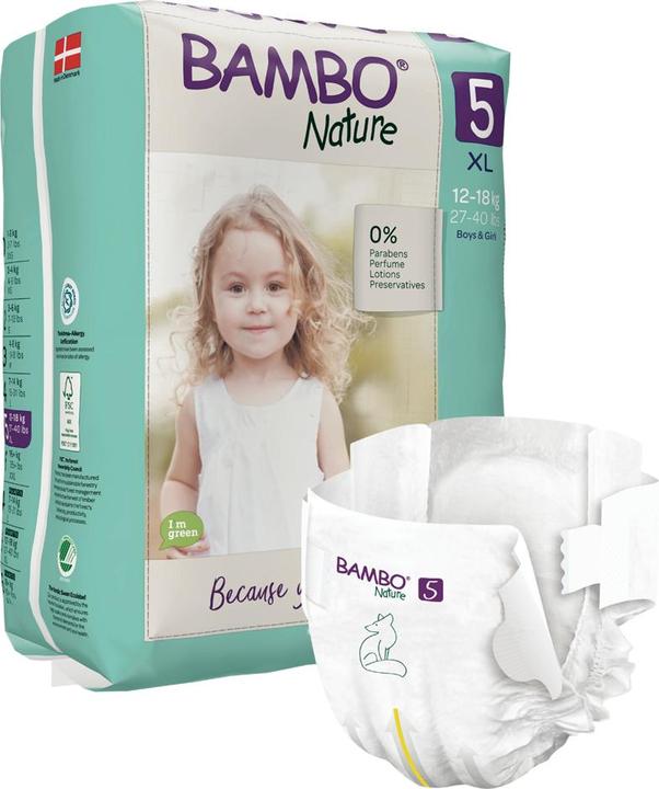 Produktbild Bambo Biowindeln Junior (Gr. 5, Tragepack, 22 Stück)