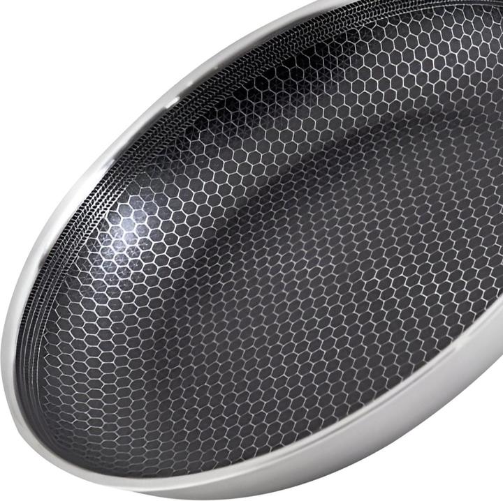 Produktbild Cheffinger Pfanne 24cm Wabenstruktur mit Langgriff (Bratpfanne, Edelstahl, 24 x 6 cm)
