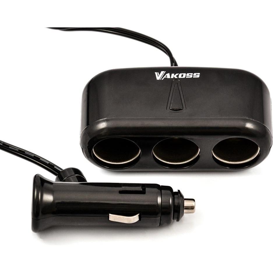Vakoss TP-3263CK Auto Zigarettenanzünder Splitter, Auto Adapter, Schwarz