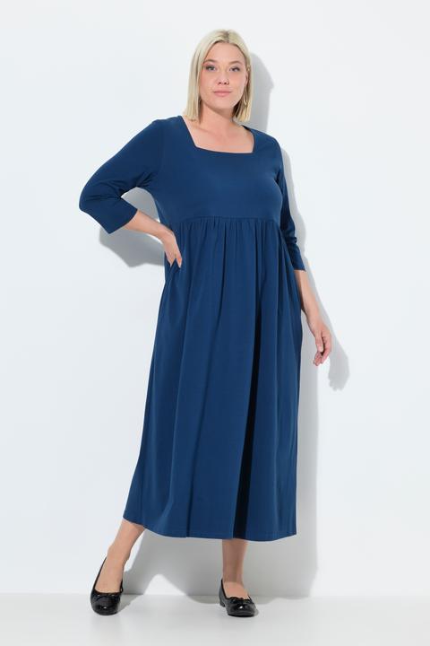 Produktbild Ulla Popken Jerseykleid, A-Linie, Carré-Ausschnitt, 3/4-Arm (42, 44)