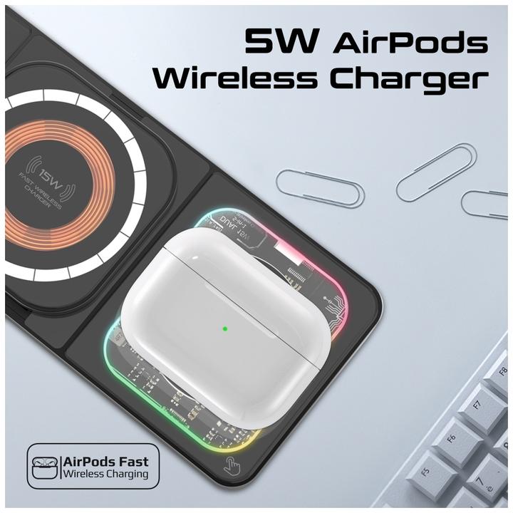 Image du produit ProMate AuraSlate-Trio Station de recharge MagSafe Qi (23 W)