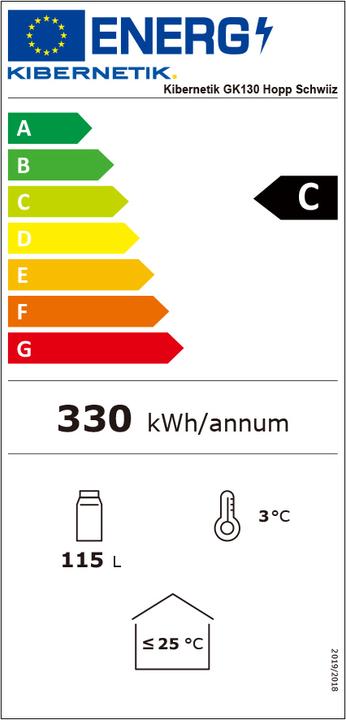 Energie-Label Kibernetik GK130 Hopp Schwiiz (115 l)
