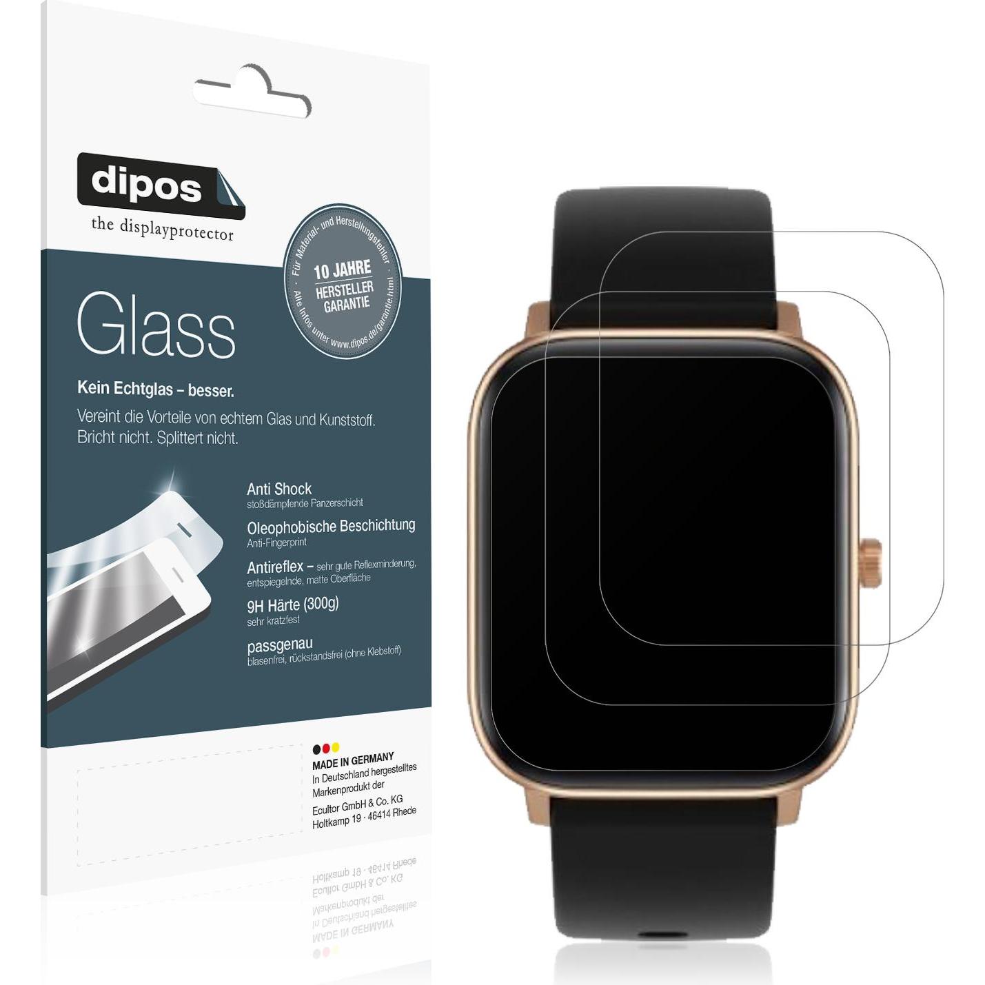Dipos Displayschutz Anti-Shock, Smartwatch Schutzfolie, Transparent