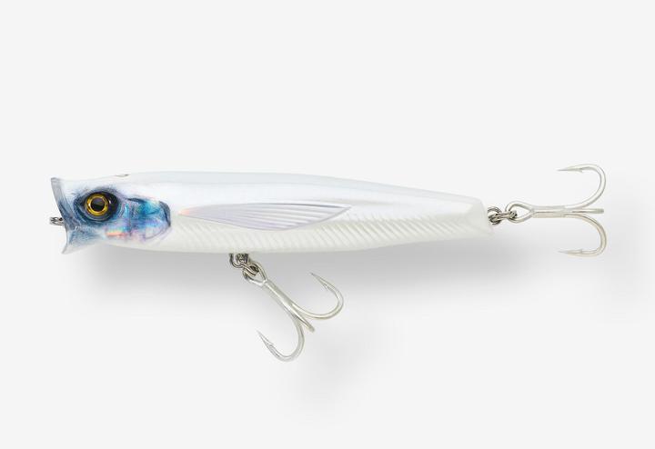 Image du produit Caperlan Leurre de surface Popper pêche en mer EXOFLY POP 12cm Blanc (12 cm)