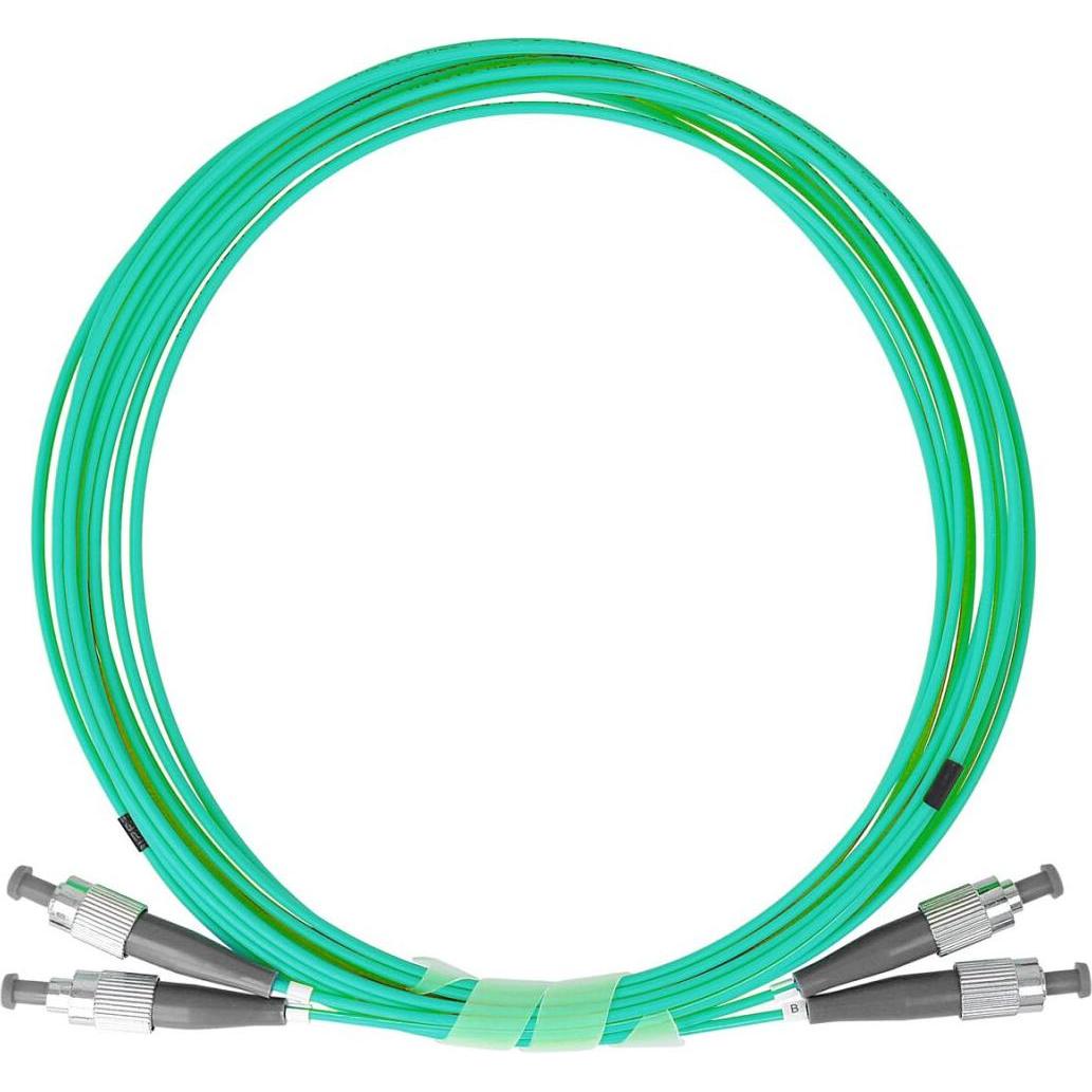 BlueOptics Cavo patch in fibra ottica duplex FC-FC multimodale OM3 0,5 metri (0.50 m), Cavo di rete