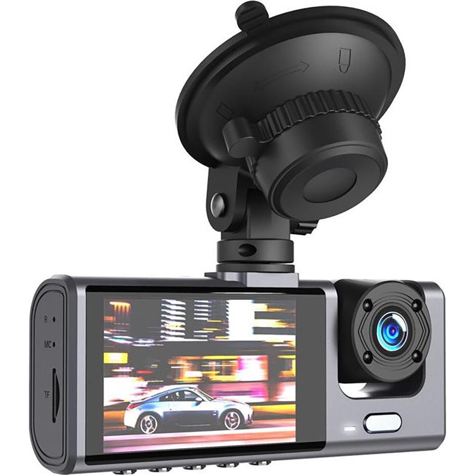 xO XJ03 (Display integrato, Visione notturna, Microfono incorporato, Full HD), Dashcam, Nero