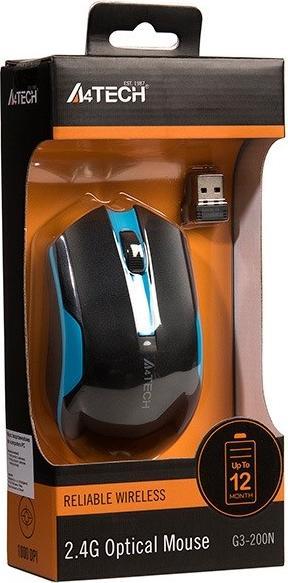 Produktbild A4Tech A4 TECH V-TRACK G3-200N-1 A4TMYS46037 Maus (optisch, 1000 DPI, schwarze Farbe) (Kabelgebunden)
