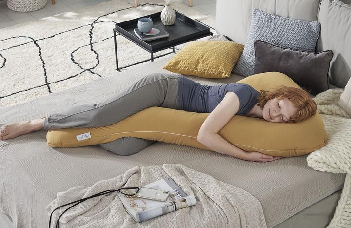 Produktbild Theraline Stillkissen Bezug my7 blau-grau Bambus (150 cm)