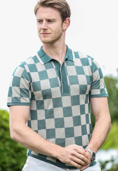 Produktbild Bellemere T-Shirt Checkered Tencel Polo (S)