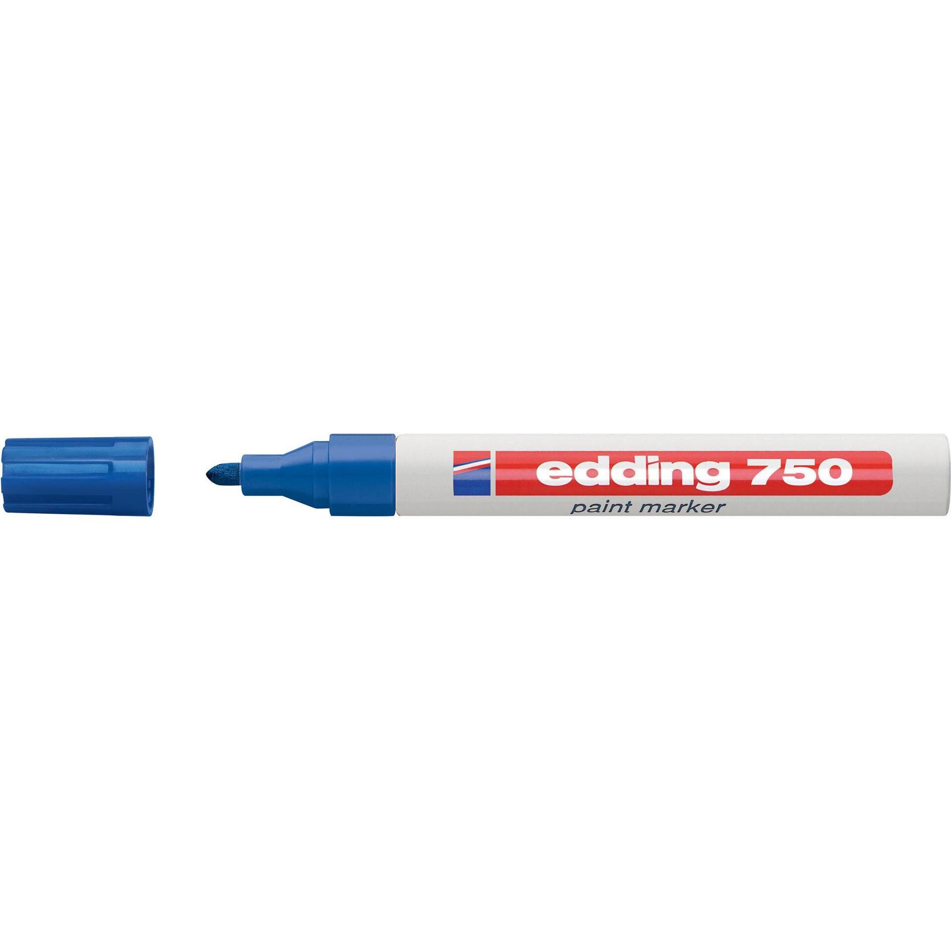 Edding, Marker, Lackmarker 750/4-750003, blau (Blau, 4 x)