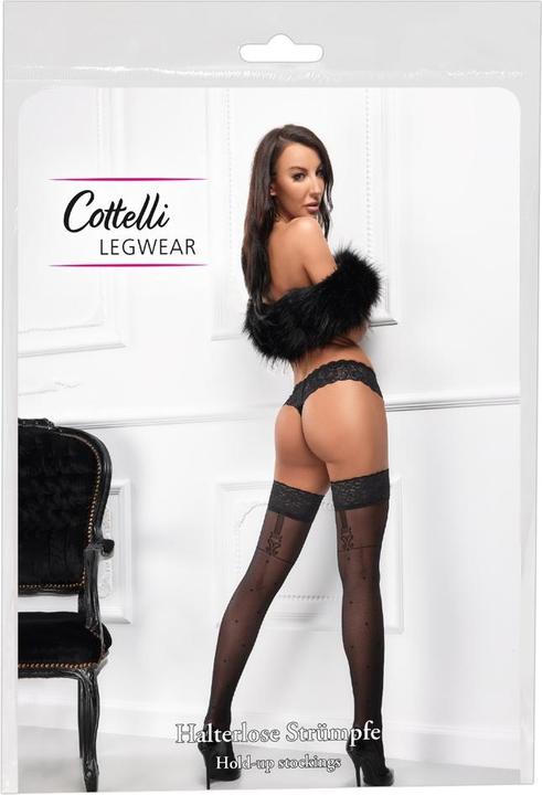 Actual product image Cottelli Collection Halterless Stockings (S)