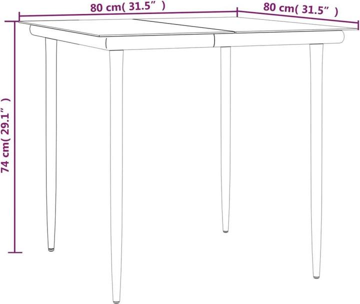 Produktbild vidaXL Garten Essgruppe