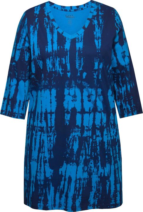 Produktbild Ulla Popken Longshirt, Batikdruck, A-Linie, V-Ausschnitt, 3/4-Arm (68)