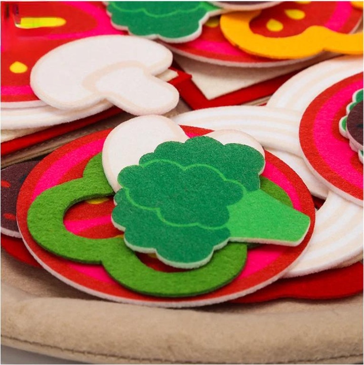 Produktbild Activity Board Filz Pizza Essen Matching Game Set, Mini-Lebensmittel-Set für Kinder Küche, vorgeben, spielen