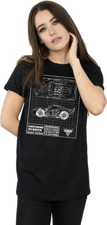 Image du produit Disney - T-shirt CARS LIGHTNING MCQUEEN BLUEPRINT - Femme (L)