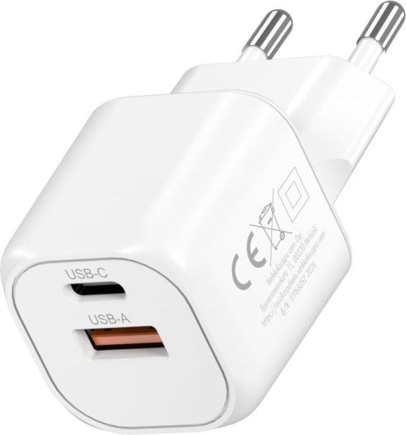 Image du produit FoneKit Mini 20W Charger, USB-C + USB-A, white (20 W, 2 ports)