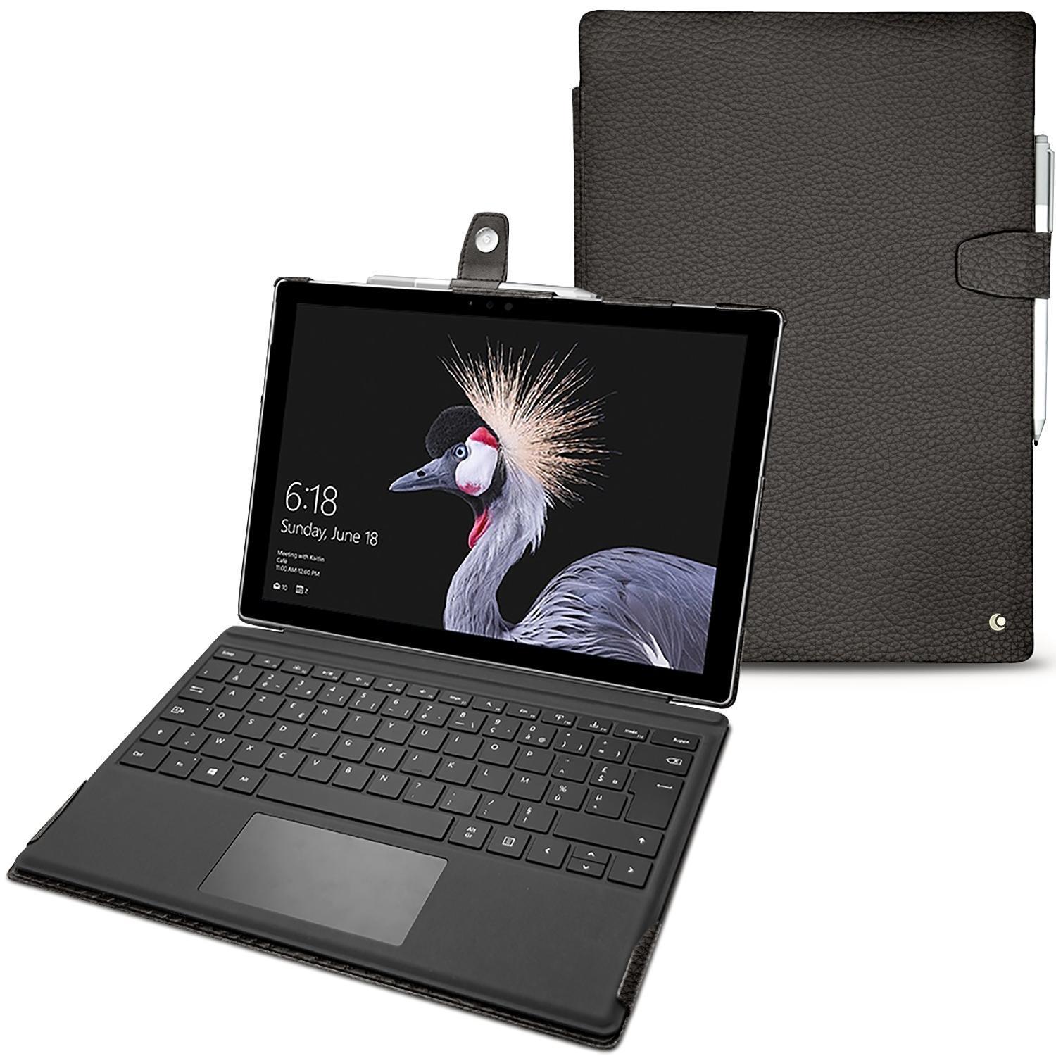 Noreve Lederschutzhülle (12.30", Microsoft), Notebooktasche, Grau