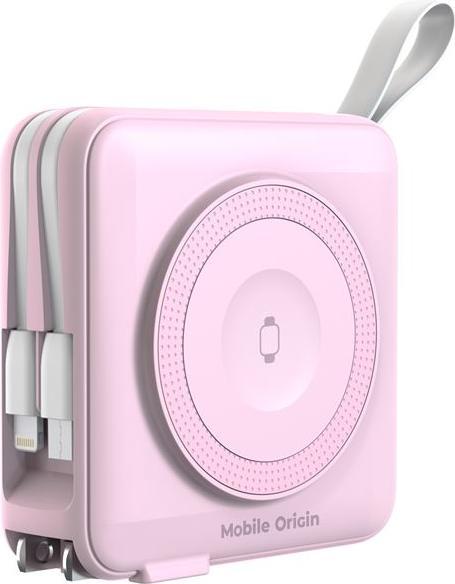 Image du produit Mobile Origin Powerbank & Travel Charger Lightning/USB-C Cable MagSafe/AW/iPhone Compatible pink Powerbank - P... (10000 mAh)