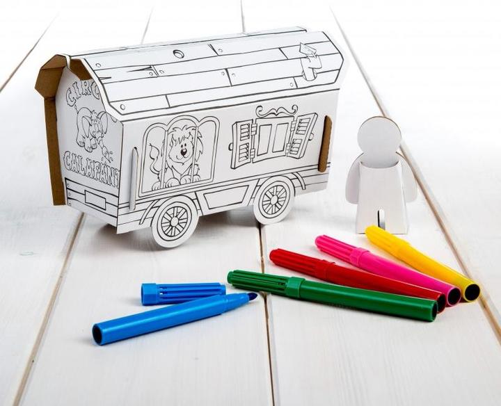 Produktbild Calafant Zirkuswagen mit 6 Filzstiften