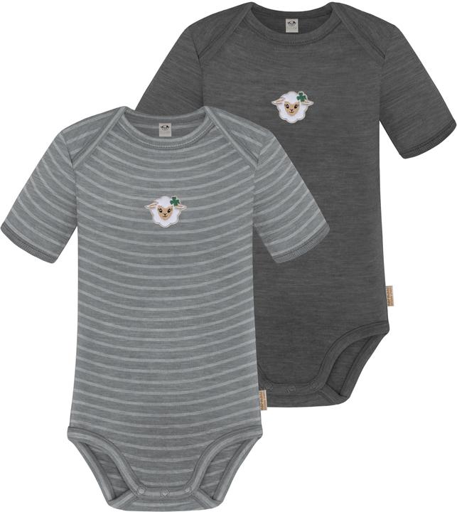 Produktbild Normani 2er Set Baby Merino Body Kurzarm „Tauranga" - 9293 (56)