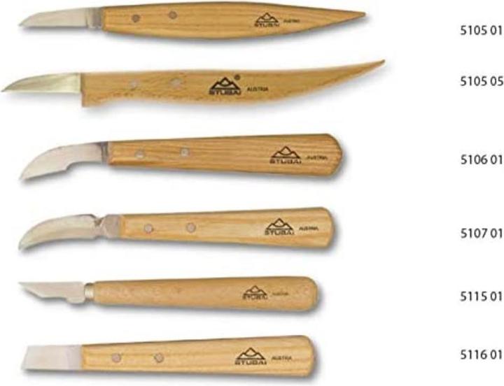 Produktbild Stubai Kerbschnitzmesser-Satz, 5-tlg.