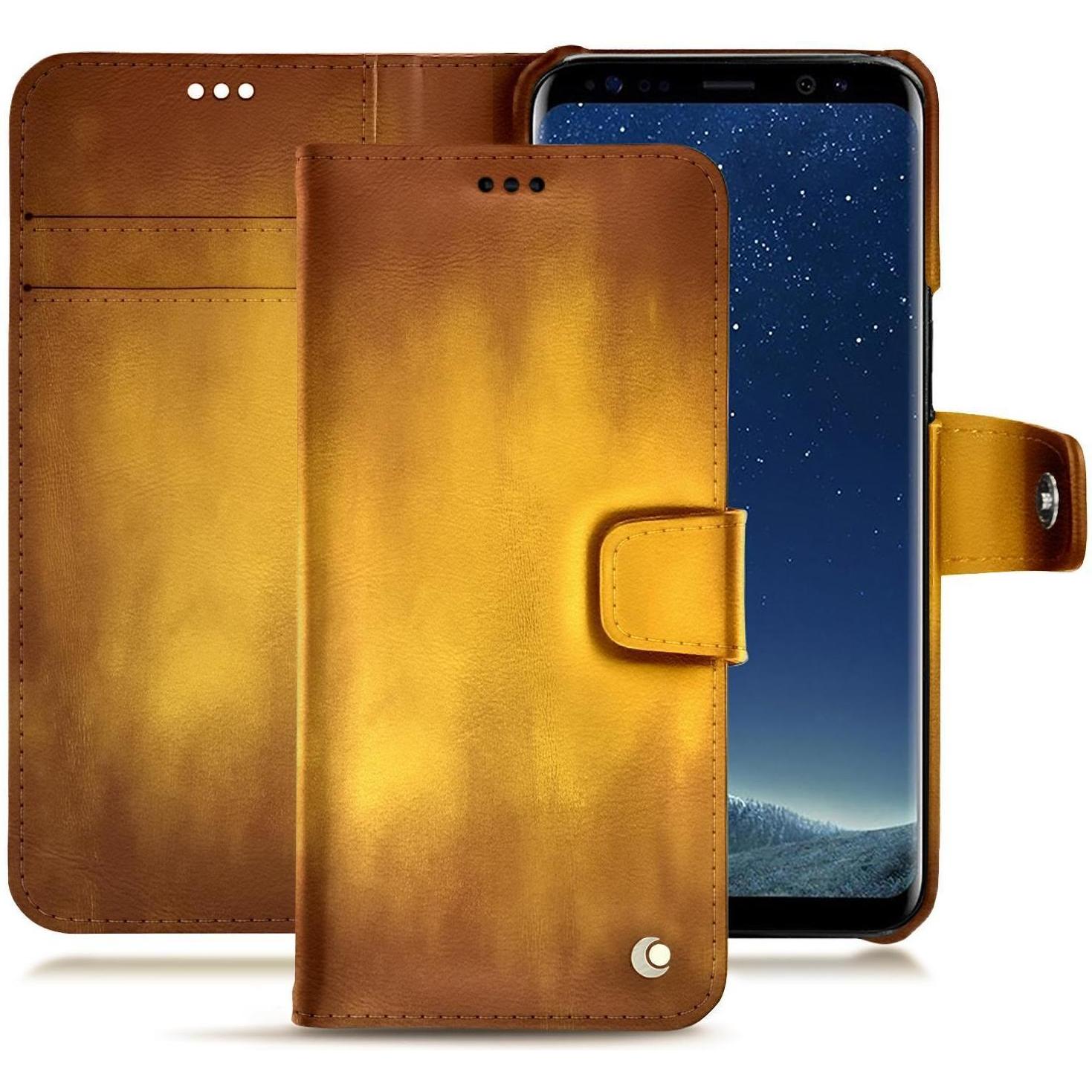 Thumbnail - Noreve Lederschutzhülle Wallet (Samsung Galaxy S8+), Smartphone Hülle, Gold