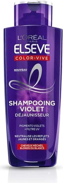 Image du produit L'Oréal Paris Elseve Color-Vive Purple Shampoo for Blonde Bleached Highlighted or White Hair 200ml (200 ml, Shampoing liquide)