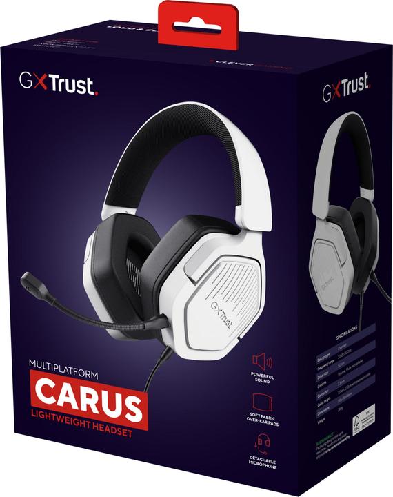 Productafbeelding Trust Gxt492w Carus Headset Wit (Bedraad)