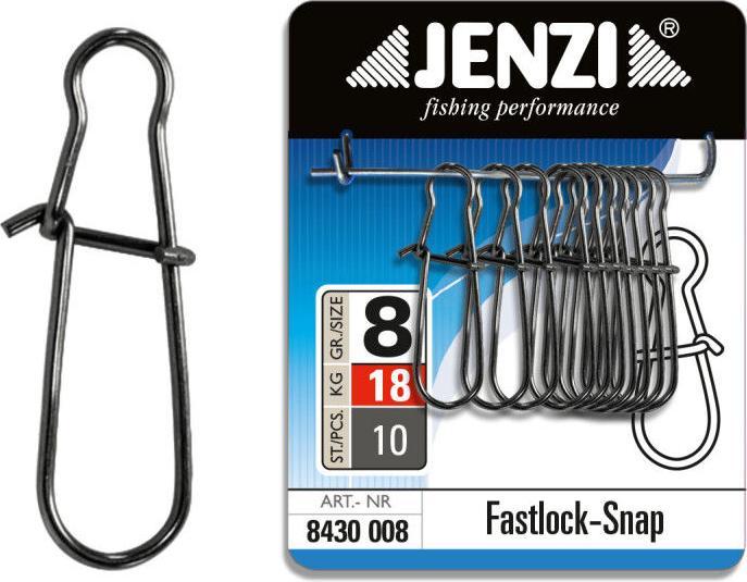 Jenzi Fastlock-Snap Wirbel, Farbe black-nickel