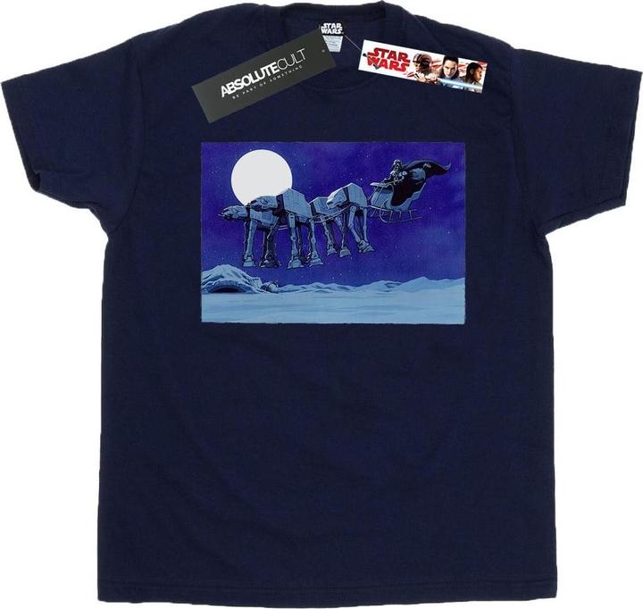 Star Wars Christmas ATAT Sleigh TShirt (M)