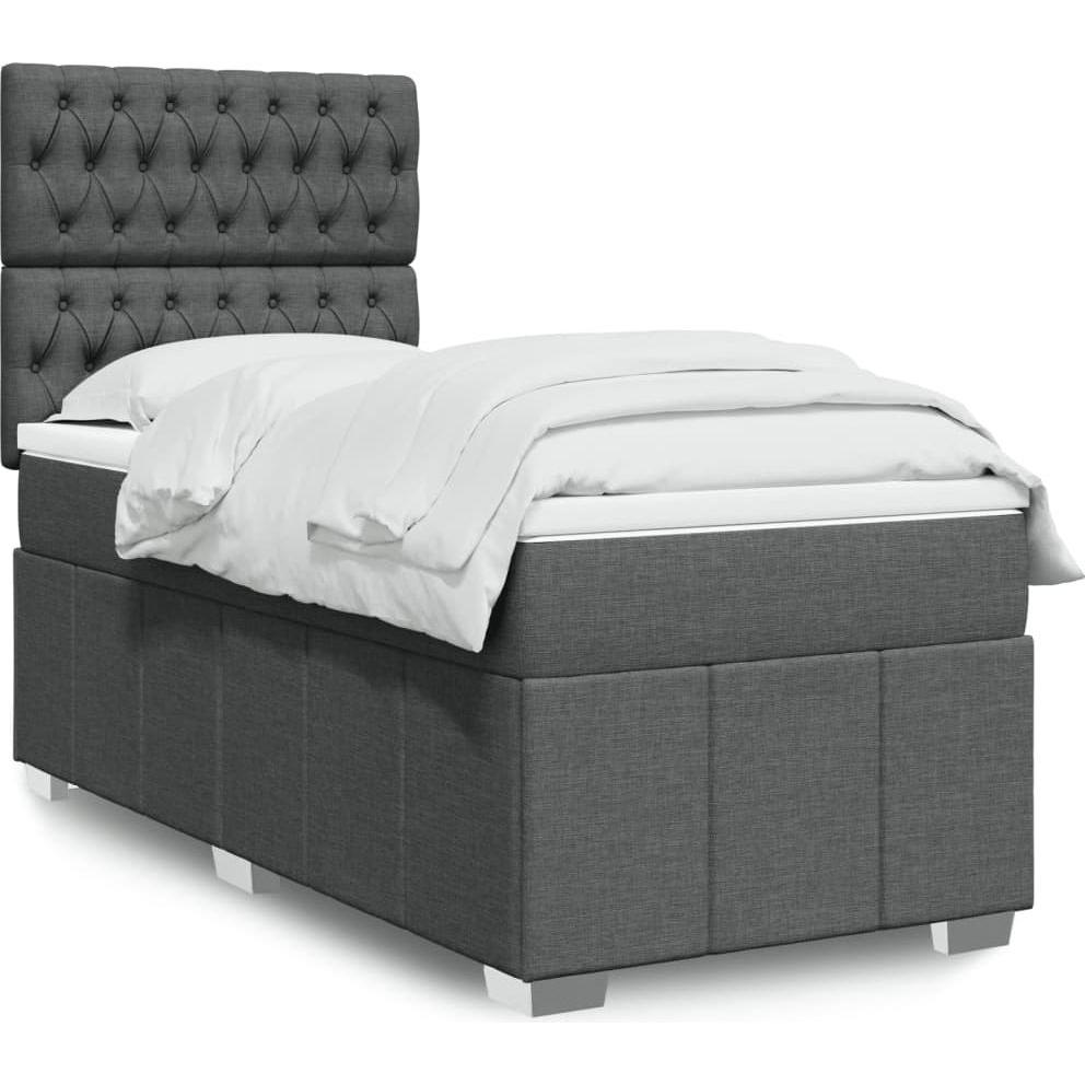 VidaXL, Bett, Bo x springbett mit Matratze 120 x 190 cm Stoff (120 x 190 cm)