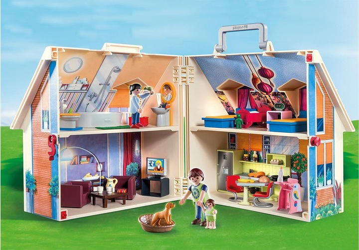 Produktbild Playmobil Mitnehm-Puppenhaus (70985, Playmobil Dollhouse)