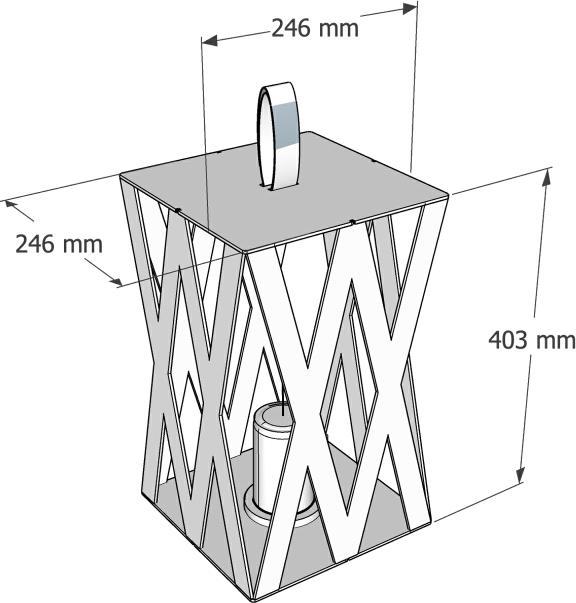 Produktbild Ezeis UZEA Laterne XX Preis für 1 Stück (300 lm, IP54)