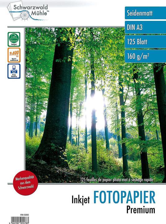 Actual product image Schwarzwald Mühle Inkjet photo paper, premium matt (160 g/m², A3, 1 x)