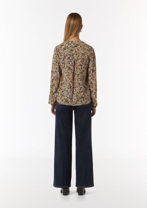 Image du produit Comma Bluse Floral gemusterte Bluse aus Crêpe mit Rippdetail (44)
