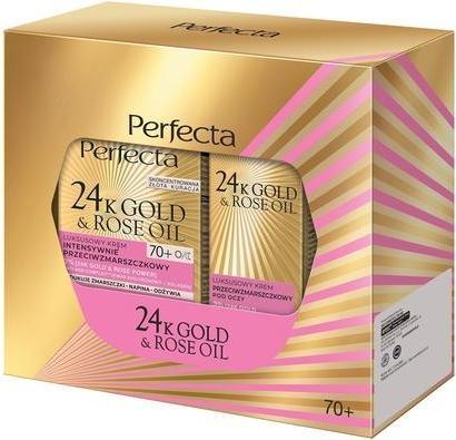 Immagine prodotto Perfecta Perfectaset Crema Notte all'Olio di Rosa 24k Gold 50ml e Crema Antirughe per Occhi e Palpebre 15ml (Set per la cura degli occhi, 50 ml, Notte)